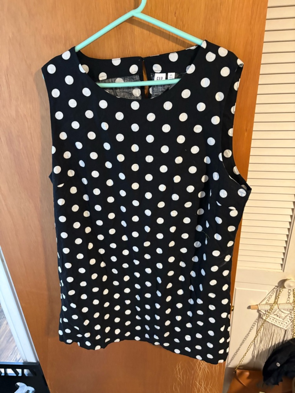 GAP Black & White Polka Dot Sleeveless Tunic